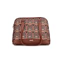 ZOUK Carry All Work Bag | Jute | Vegan Leather Handcrafted Women's Shoulder Bag with Double Handles