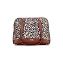 ZOUK Carry All Work Bag | Jute | Vegan Leather Handcrafted Women's Shoulder Bag with Double Handles