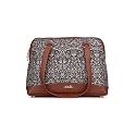 ZOUK Carry All Work Bag | Jute | Vegan Leather Handcrafted Women's Shoulder Bag with Double Handles