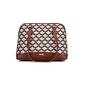 ZOUK Carry All Work Bag | Jute | Vegan Leather Handcrafted Women's Shoulder Bag with Double Handles