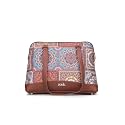 ZOUK Carry All Work Bag | Jute | Vegan Leather Handcrafted Women's Shoulder Bag with Double Handles