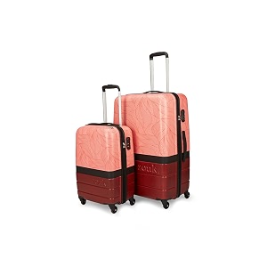 zouk set of 2 trolley bag hardside polycarbonate set of 2 cabin  large suitcase with 360 spinner wheels and combination lock travelling luggage for men amp women