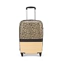 ZOUK Plastic 2 Wheels Cabin Trolley Bag, Hardside Medium (45) Suitcase with 360 Spinner Wheels and Combination Lock Travelling Luggage for Men &amp; Women, Black