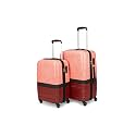 ZOUK Set of 2 Trolley Bag, Hardside Polycarbonate Set of 2 (Cabin + Medium) Suitcase with 360 Spinner Wheels and Combination Lock Travelling Luggage for Men &amp; Women