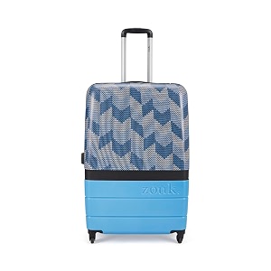 zouk large trolley bag hardside polycarbonate medium 69cm suitcase with 360 spinner wheels and combination lock travelling luggage for men amp women