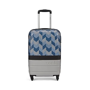 zouk cabin trolley bag hardside polycarbonate medium 45 suitcase with 360 spinner wheels and combination lock travelling luggage for men amp women