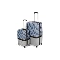 ZOUK Set of 2 Trolley Bag, Hardside Polycarbonate Set of 2 (Cabin + Large) Suitcase with 360 Spinner Wheels and Combination Lock Travelling Luggage for Men &amp; Women