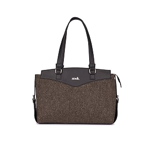 zouk jute vegan leather women39s work bag with double handles strap