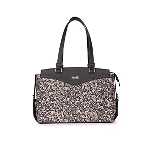zouk jute vegan leather women39s work bag with double handles strap