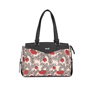 zouk jute vegan leather women39s work bag with double handles strap