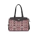 ZOUK Jute Vegan Leather Women's Work Bag With Double Handles Strap