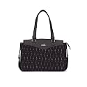 ZOUK Jute Vegan Leather Women's Work Bag With Double Handles Strap