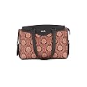 ZOUK Jute Vegan Leather Women's Work Bag With Double Handles Strap