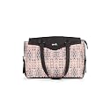 ZOUK Jute Vegan Leather Women's Work Bag With Double Handles Strap