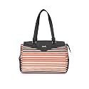 ZOUK Jute Vegan Leather Women's Work Bag With Double Handles Strap