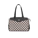 ZOUK Jute Vegan Leather Women's Work Bag With Double Handles Strap