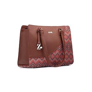zouk women39s office essential bag  jute  vegan leather handcrafted tote bag with double handle shoulder strap