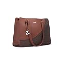 ZOUK Women's Office Essential Bag | Jute | Vegan Leather Handcrafted Tote Bag With Double Handle Shoulder Strap