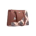 ZOUK Women's Office Essential Bag | Jute | Vegan Leather Handcrafted Tote Bag With Double Handle Shoulder Strap
