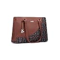 ZOUK Women's Office Essential Bag | Jute | Vegan Leather Handcrafted Tote Bag With Double Handle Shoulder Strap