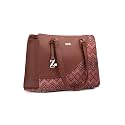 ZOUK Women's Office Essential Bag | Jute | Vegan Leather Handcrafted Tote Bag With Double Handle Shoulder Strap