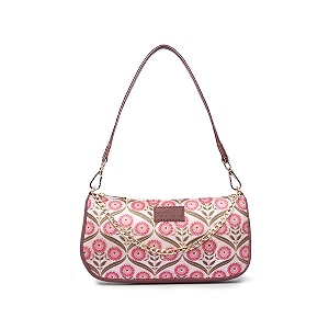zouk lalbagh florals printed women39s jute handcrafted vegan leather white mini shoulder bag