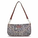 ZOUK Baguette Bag | Crossbody Bags for Women | Women's Handbags | Stylish Sling Bag for Woman | Vegan Leather Evening Bag | Travel &amp; Office Use | Purse and Wallet | Lattice Lace Print