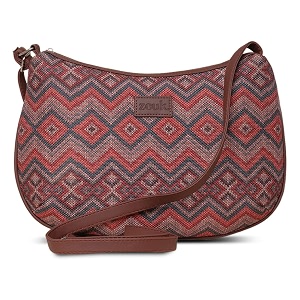 zouk handcrafted vegan leather structured shoulder bag for women