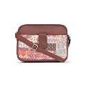 ZOUK Kutch Gamthi Abstract Printed Women Jute Vegan Leather Multicolor Trendy Sling Bag With Zip Closure