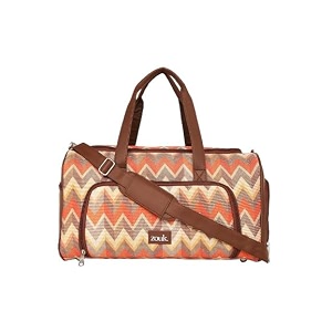 zouk weekender duffle bag  perfect 3 day trip duffle for 10 clothes  lightweight foldable cabin bag for men amp women  full access opening shoe pocket amp trolley sleeve  tidalwave