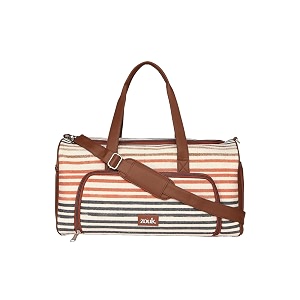 zouk weekender duffle bag  perfect 3 day trip duffle for 10 clothes  lightweight foldable cabin bag for men amp women  full access opening shoe pocket amp trolley sleeve  qutubstripes
