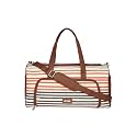 Zouk Weekender Duffle Bag | Perfect 3 Day Trip Duffle for 10 Clothes | Lightweight Foldable Cabin Bag for Men &amp; Women | Full Access Opening, Shoe Pocket &amp; Trolley Sleeve | QutubStripes