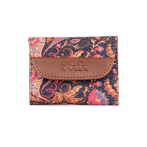 zouk women39s jute handcrafted vegan leather multicolor trendy trifold wallet for girls college women