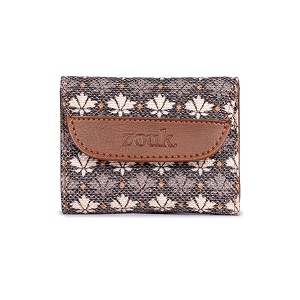 zouk women39s jute handcrafted vegan leather multicolor trendy trifold wallet for girls college women