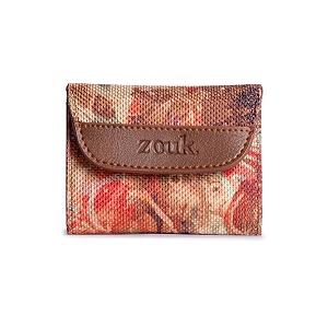 zouk women39s jute handcrafted vegan leather multicolor trendy trifold wallet for girls college women