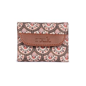 zouk women39s jute handcrafted vegan leather multicolor trendy trifold wallet for girls college women