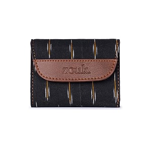 zouk women39s jute handcrafted vegan leather multicolor trendy trifold wallet for girls college women