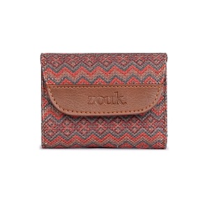 zouk women39s jute handcrafted vegan leather multicolor trendy trifold wallet for girls college women