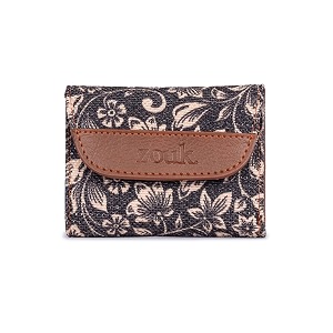 zouk women39s jute handcrafted vegan leather multicolor trendy trifold wallet for girls college women