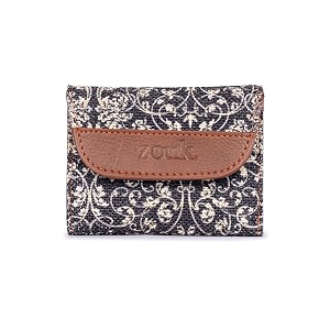 zouk women39s jute handcrafted vegan leather multicolor trendy trifold wallet for girls college women
