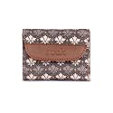 ZOUK Women's Jute Handcrafted Vegan Leather Multicolor Trendy Trifold Wallet for Girls College Women