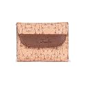 ZOUK Women's Jute Handcrafted Vegan Leather Multicolor Trendy Trifold Wallet for Girls College Women