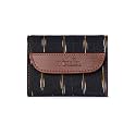 ZOUK Women's Jute Handcrafted Vegan Leather Multicolor Trendy Trifold Wallet for Girls College Women