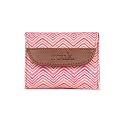 ZOUK Women's Jute Handcrafted Vegan Leather Multicolor Trendy Trifold Wallet for Girls College Women