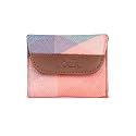 ZOUK Women's Jute Handcrafted Vegan Leather Multicolor Trendy TriFold Wallet for Girls College Women