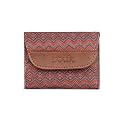 ZOUK Women's Jute Handcrafted Vegan Leather Multicolor Trendy Trifold Wallet for Girls College Women