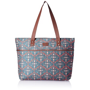 zouk women handcrafted sheesh mahal jaali motif shoulder tote bag