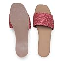 ZOUK Womens Shimla Freesia Casual Flats RedFlat