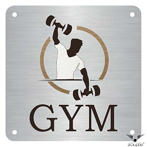 gym zouple sign with custom name tag 834x834 dual mount jsl brand steel laser print