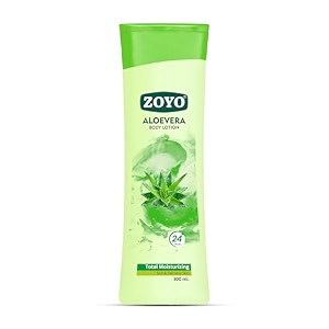 zoyo aloe vera body lotion with cooling effect  24 hours deep moisturizing for soft amp smooth skin non-sticky fast absorbing daily care  500 ml